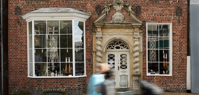 Das historische und architektonische Gebäude Drøhses Haus in Tondern