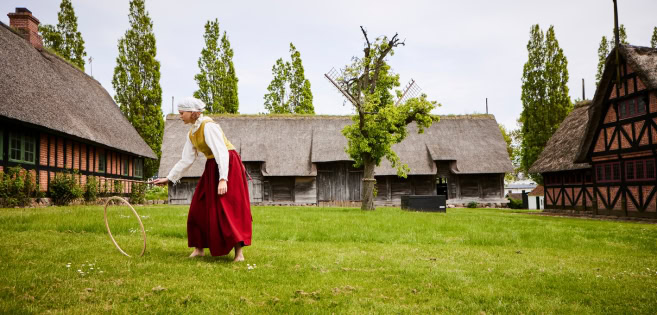 A girl in the Open Air Museum