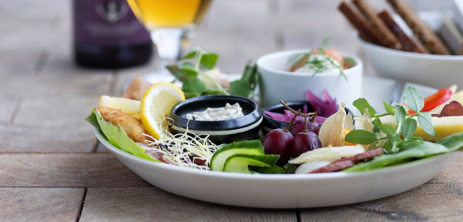 A plate of freshly prepared food